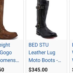 BED|STU Leather Lug Boots (9.5)